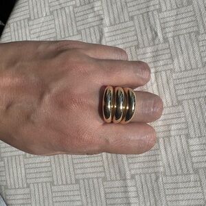 Gold fashion Triple Band Ring
